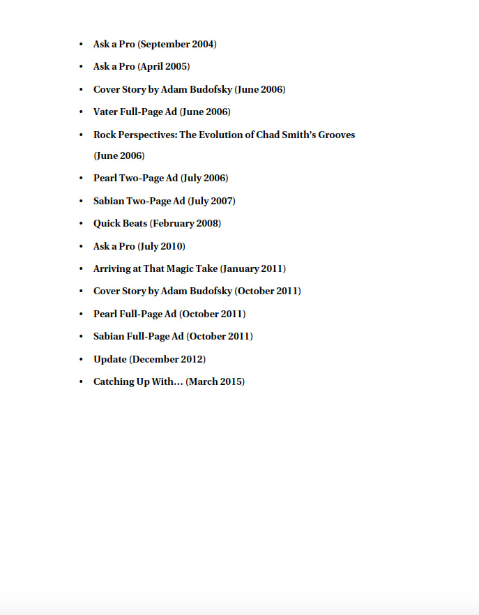 Chad Smith Artist Pack