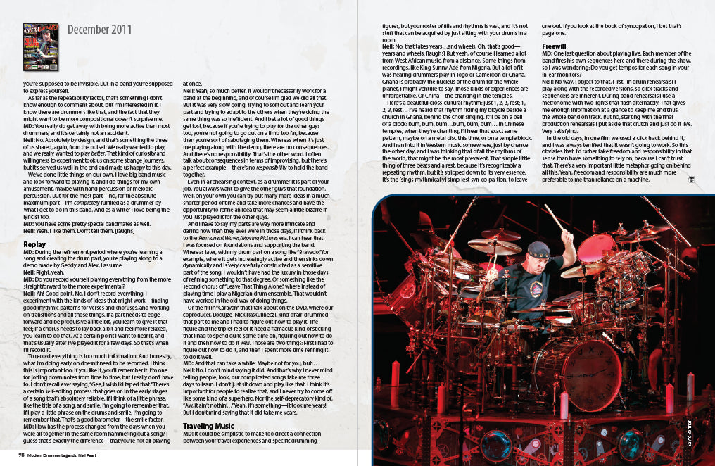 Neil Peart Legends Book Vol 1