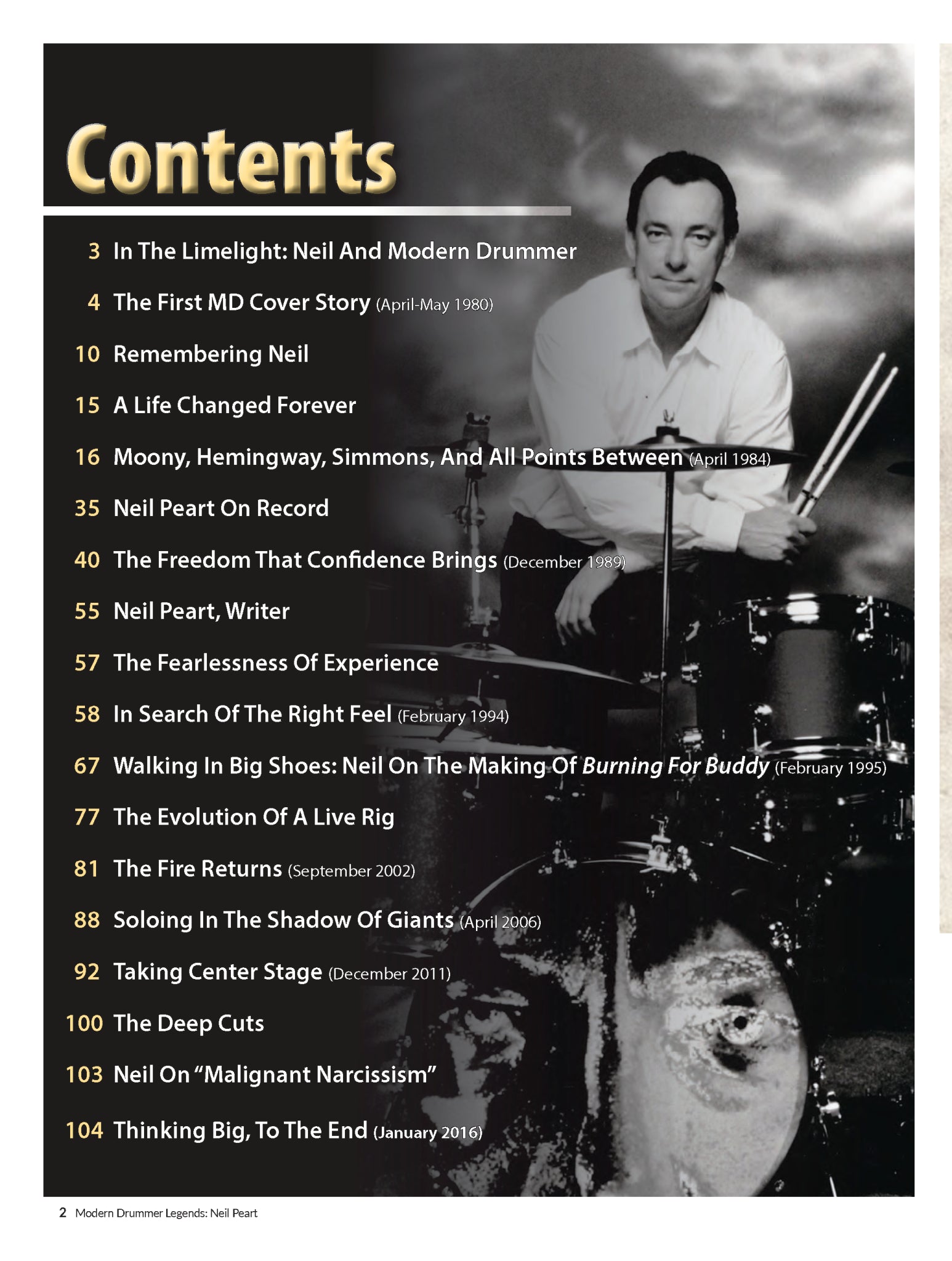 Neil Peart Legends Book Vol 1