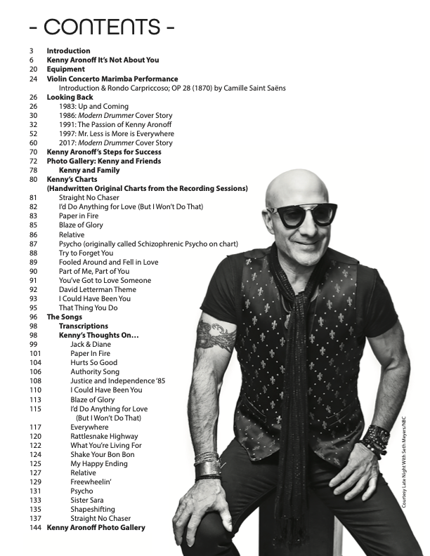 Kenny Aronoff Legends Book Vol 5