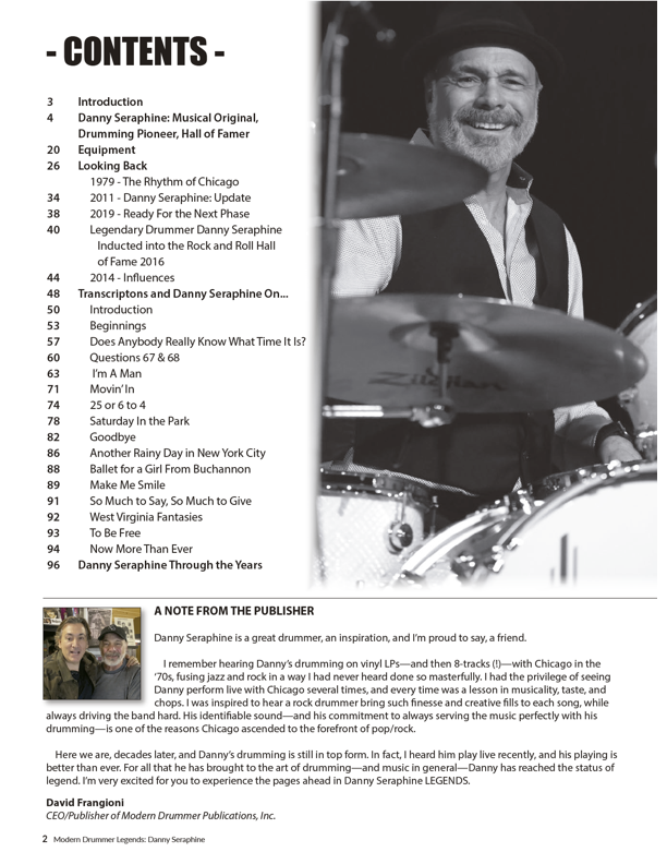 Danny Seraphine Legends Book Vol 4