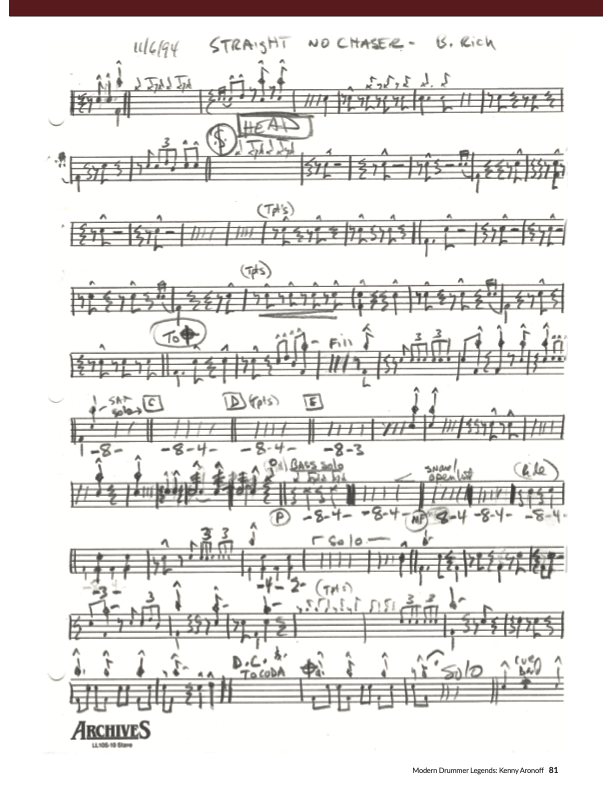 Kenny Aronoff Legends Book Vol 5